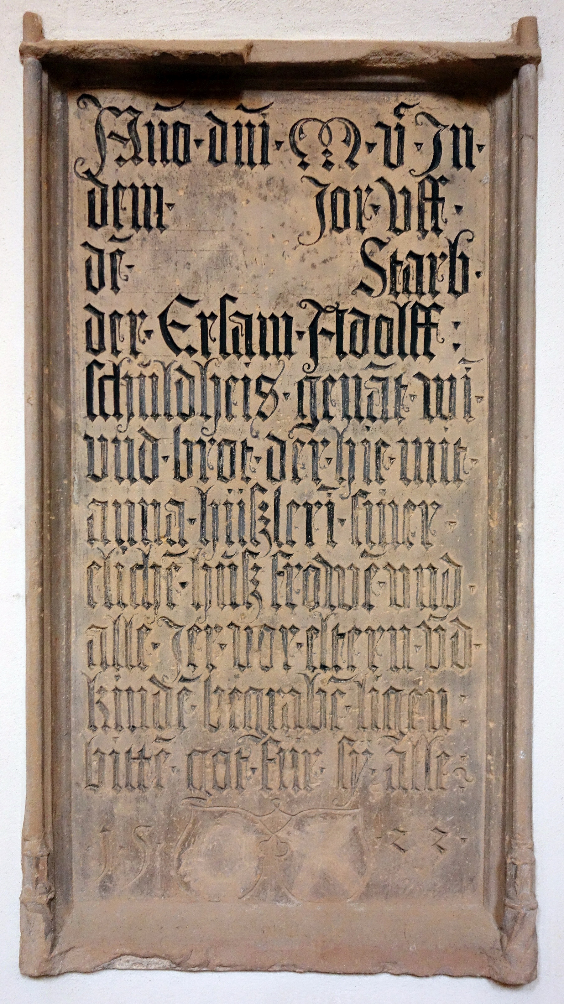 Image of 1522. Épitaphe inachevée d'une famille de Strasbourg