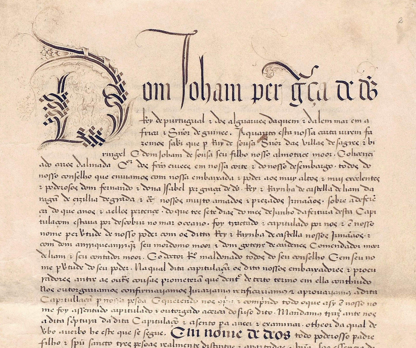 Image of 1494. Le traité de Tordesillas partage le Nouveau Monde. Exemplaire portugais