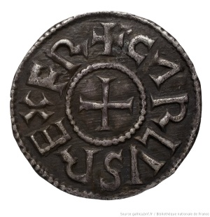 Image of Denier. Époque carolingienne. Charlemagne ou Charles le Chauve. Melle