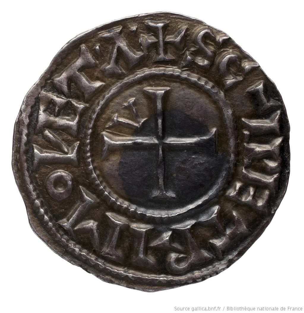 Image of Denier. Époque carolingienne. Charles le Chauve. Corbie (Saint-Pierre)
