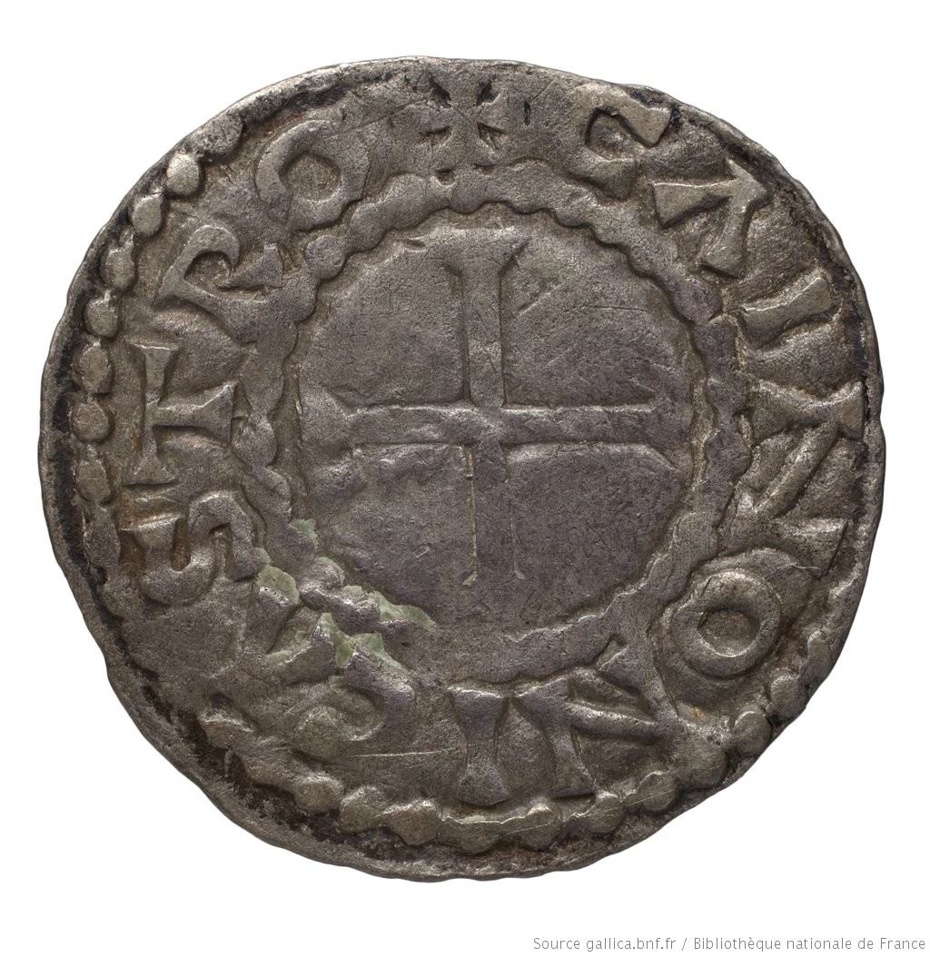 Image of Denier. Époque carolingienne. Louis IV d'Outremer. Chinon
