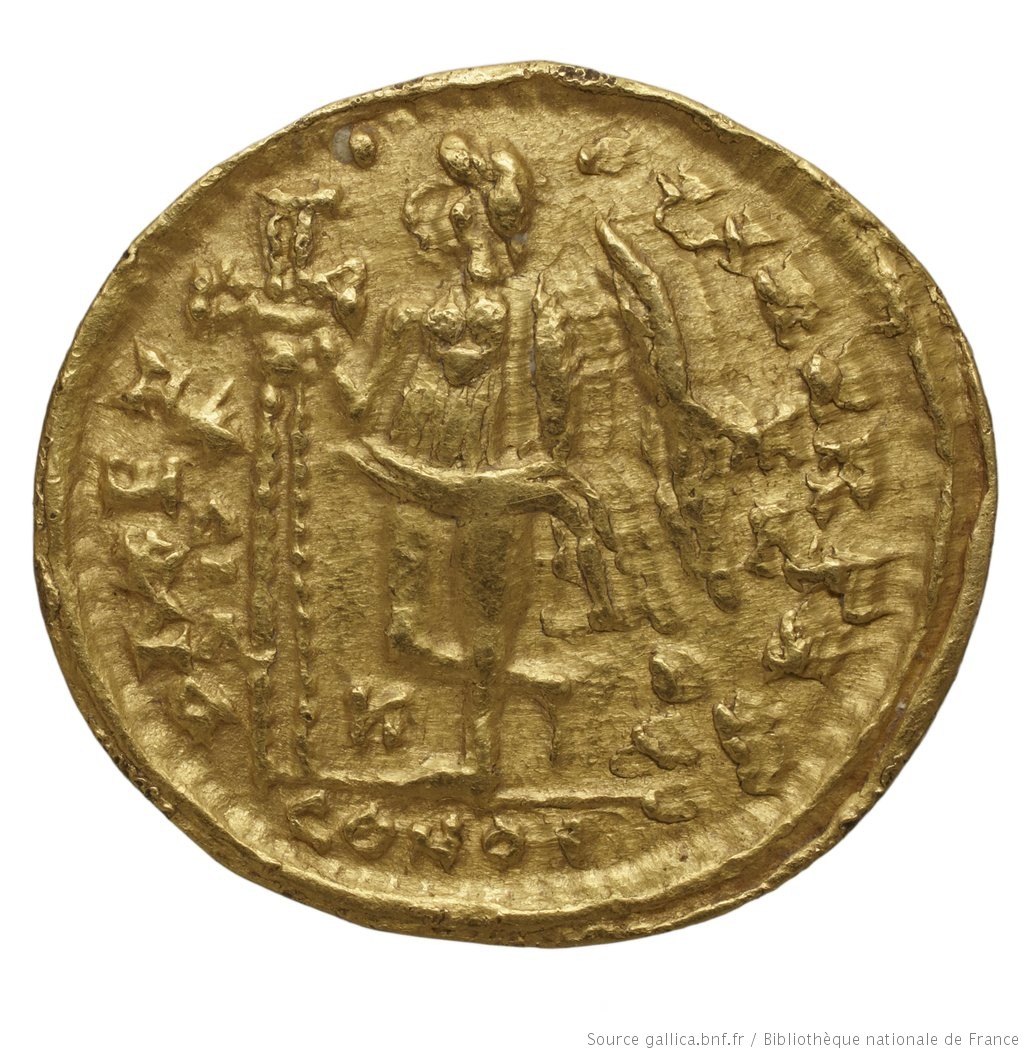 Image of Solidus. Epoque mérovingienne. Théodebert I.